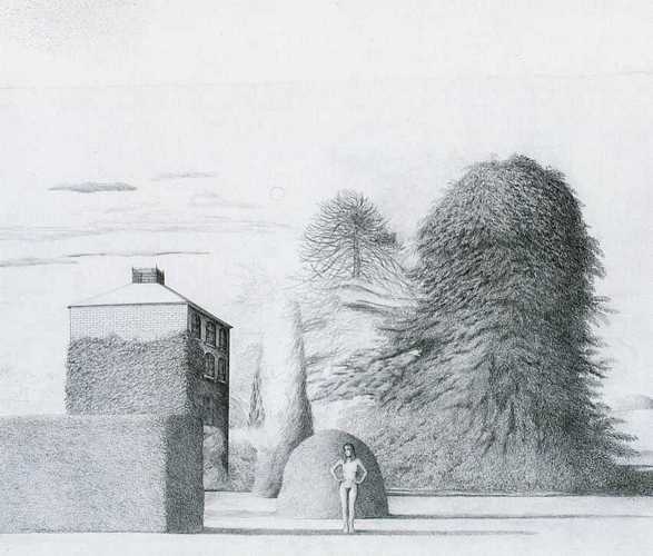 DAVID INSHAW Study for The Badminton Game, 1972