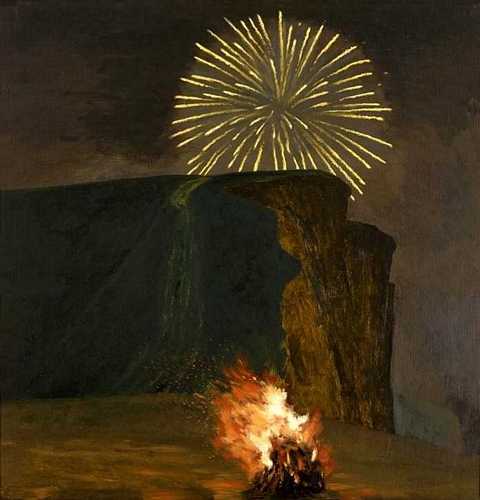DAVID INSHAW Firework and Bonfire, West Bay, 2000